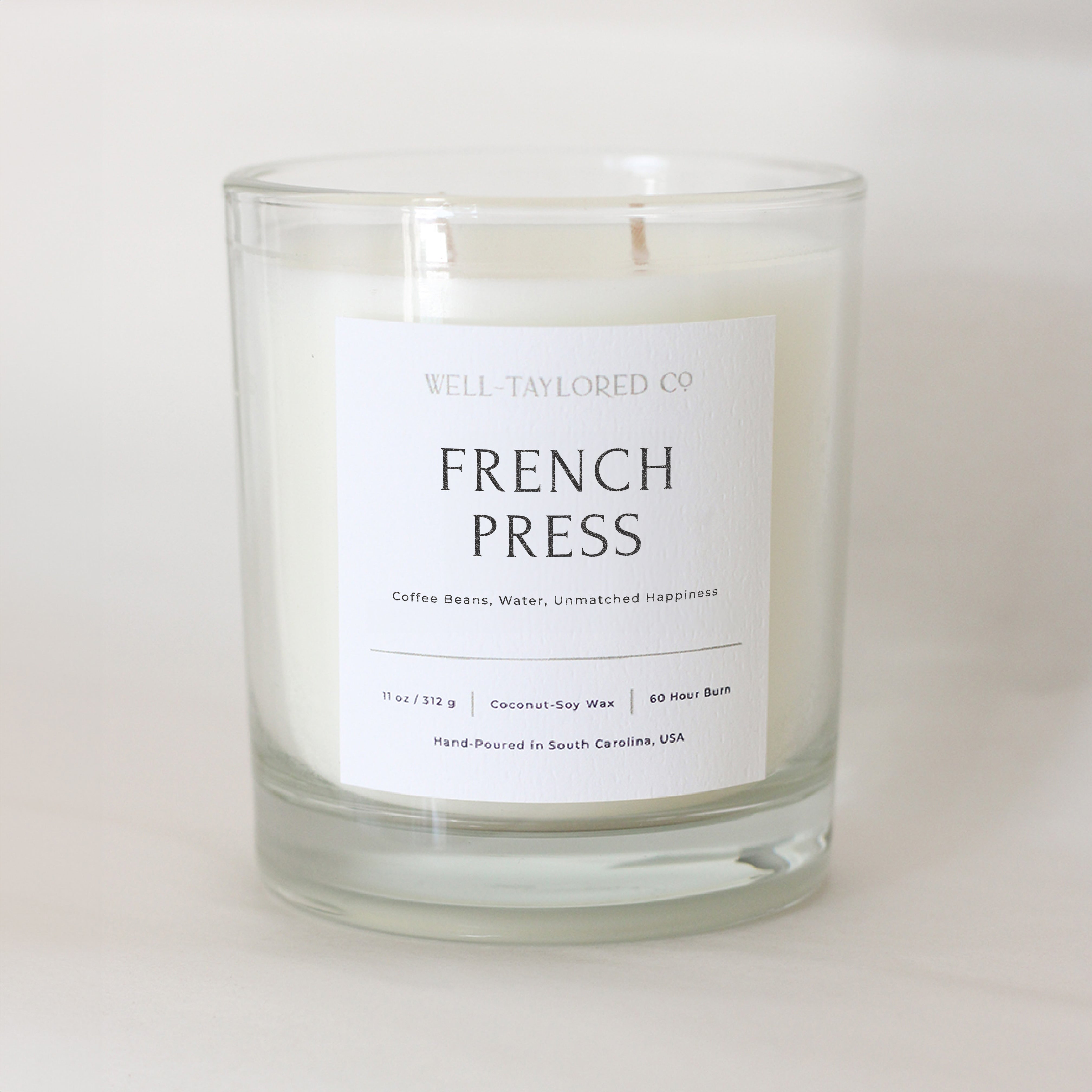French Press Coconut-Soy Candle | Well-Taylored Co.