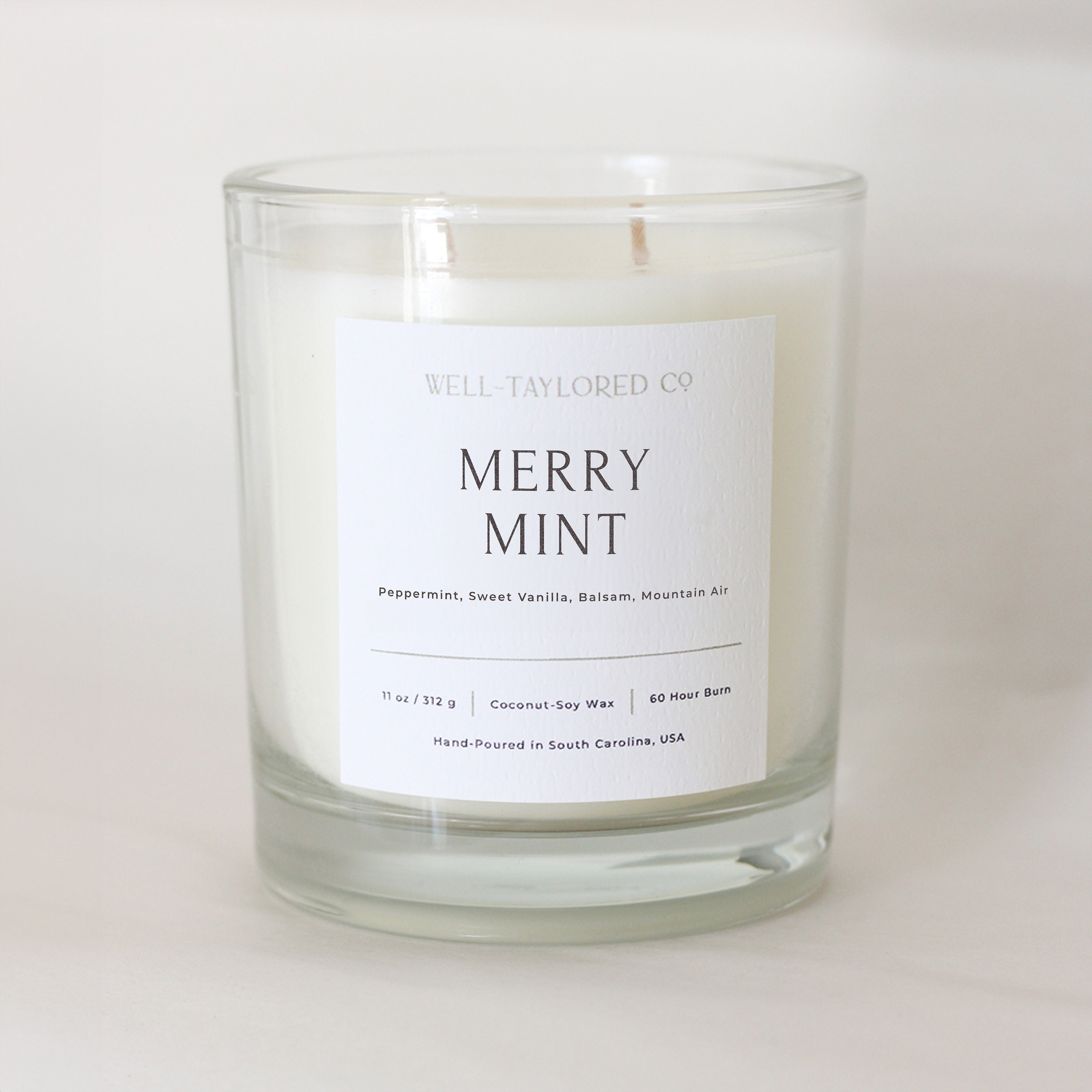 Merry Mint 11 ounce Signature Candle | Well-Taylored Co.