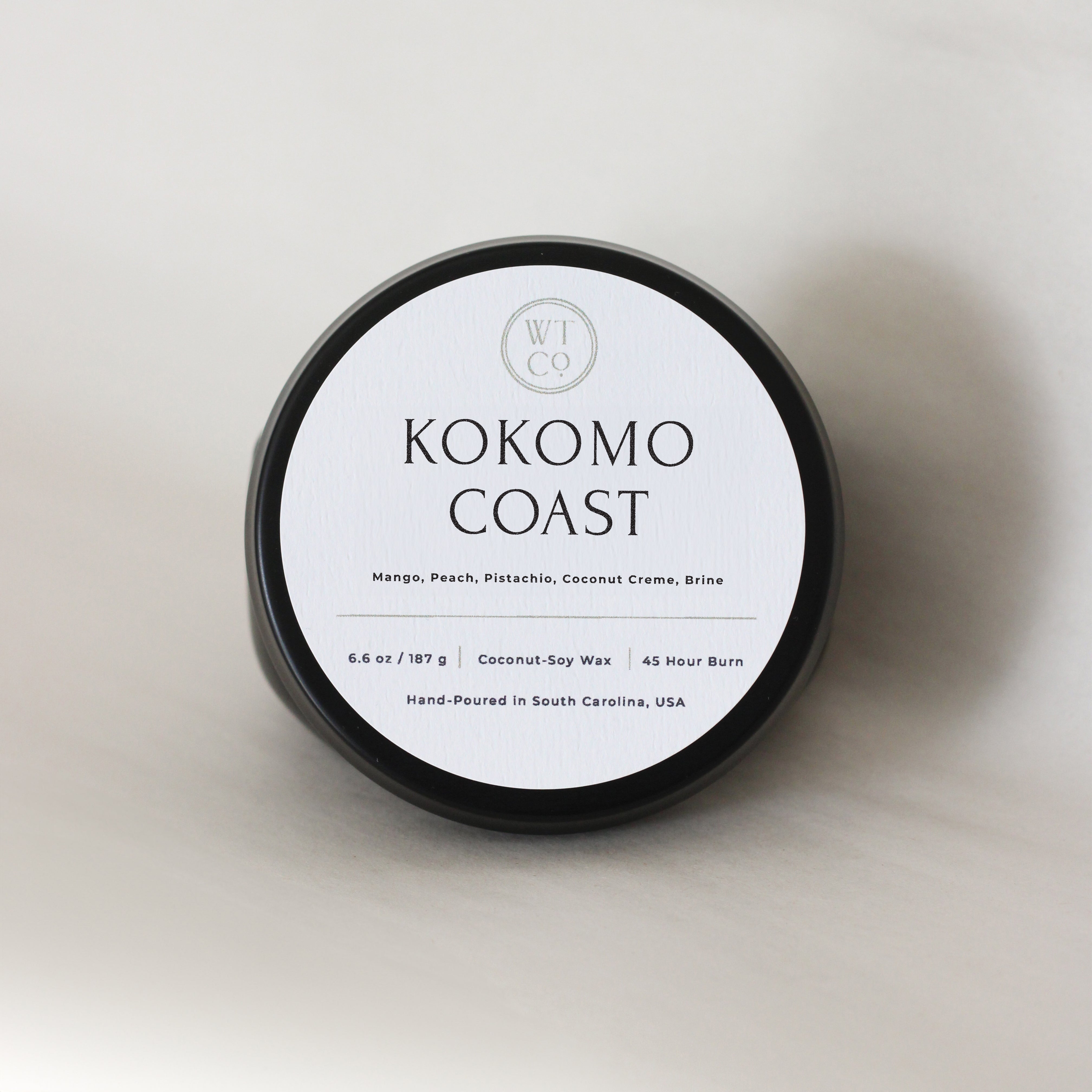 Kokomo Coast Coconut-Soy Travel Tin | Well-Taylored Co.