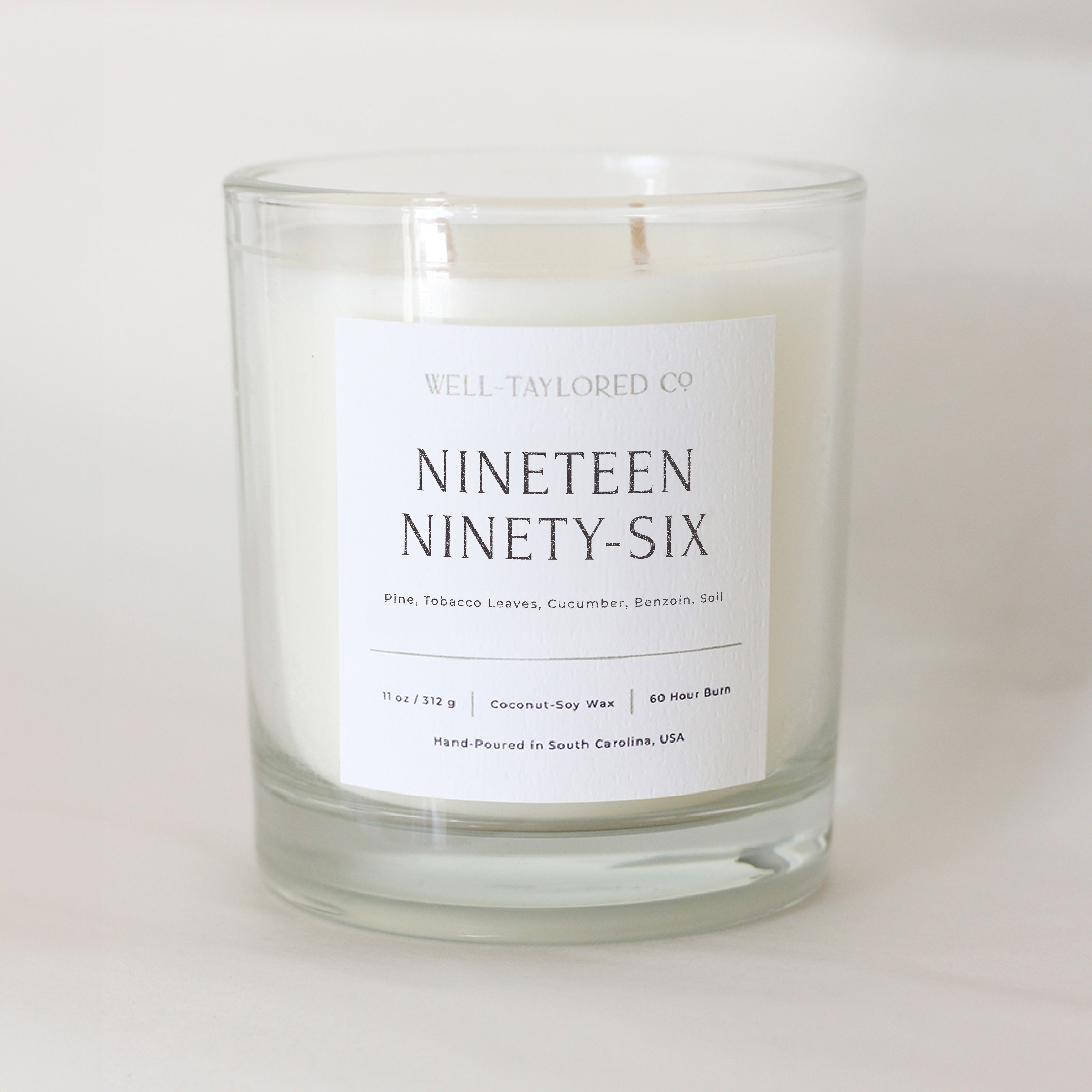 Nineteen Ninety-Six Coconut Soy Candle | Well-Taylored Co.