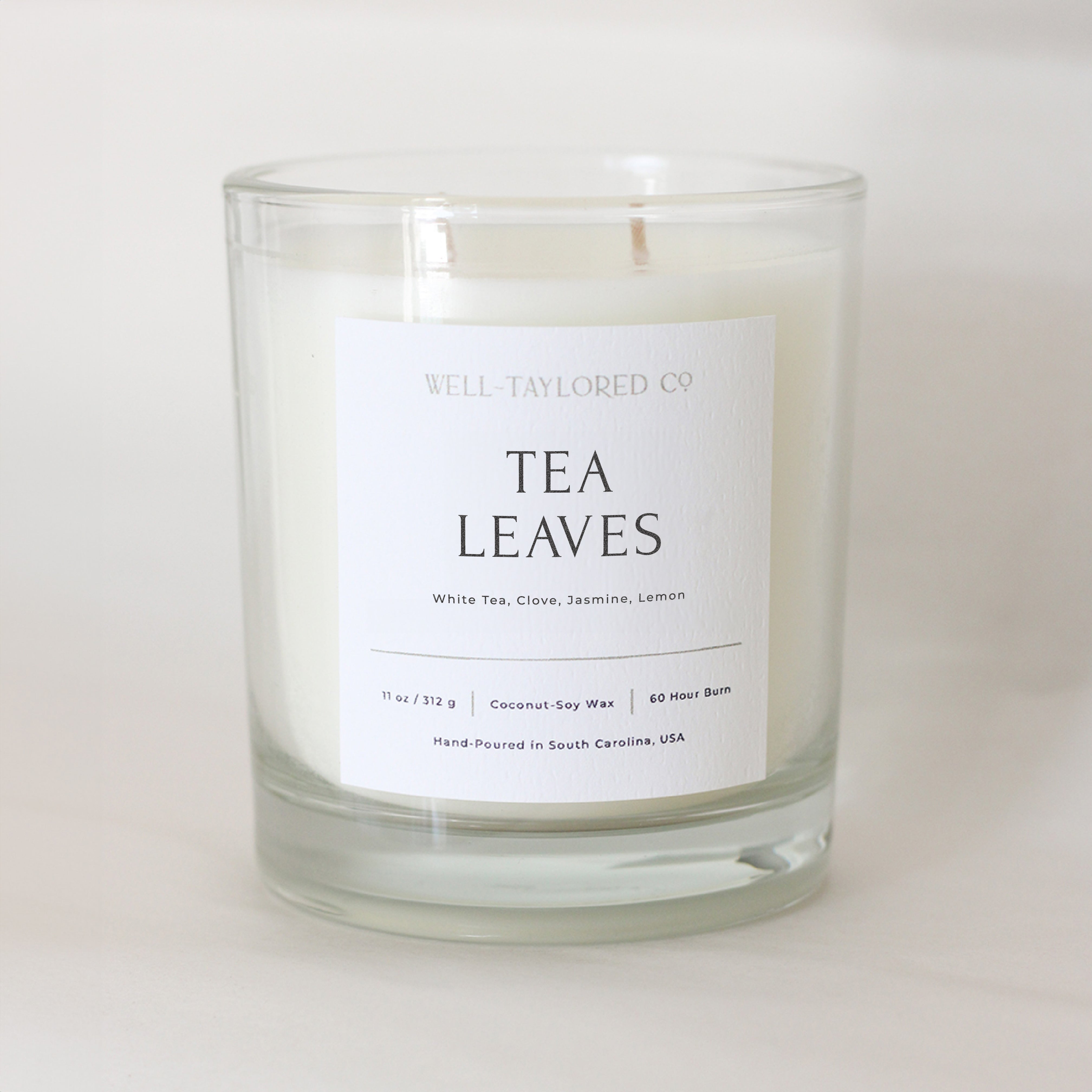Tea Leaves Double Wick Coconut-Soy Candle | Well-Taylored Co.