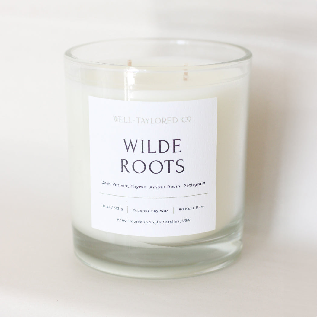 Double-Wicked Wilde Roots Coconut-Soy Candle | Well-Taylored Co.